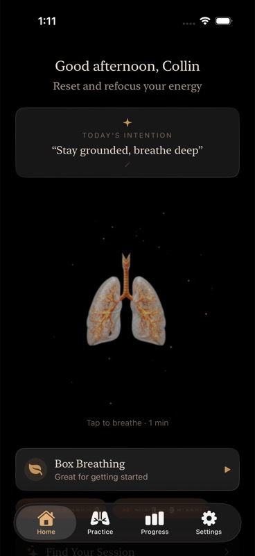 Ground App home screen